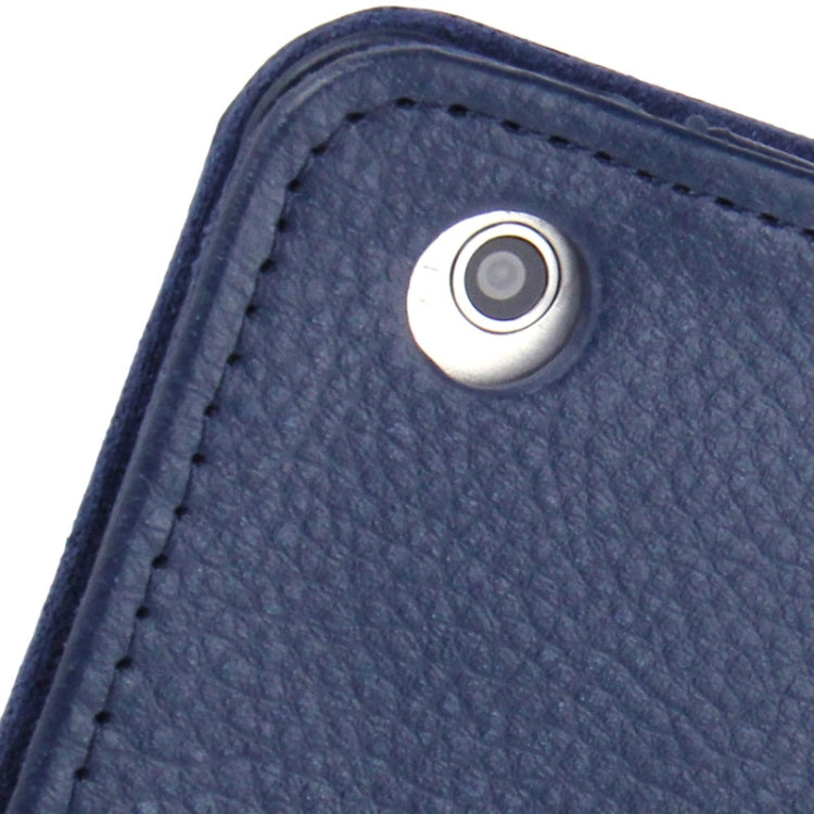 2-fold Litchi Texture Flip Leather Case with Holder Function for iPad mini 1 / 2 / 3(Navy Blue) - iPad Mini 3 & 2 & 1 Cases by PMC TechLife | Online Shopping South Africa | PMC TechLife | Buy Now Pay Later Mobicred