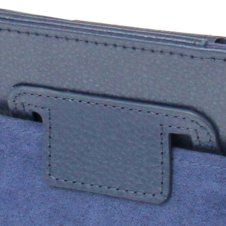 2-fold Litchi Texture Flip Leather Case with Holder Function for iPad mini 1 / 2 / 3(Navy Blue) - iPad Mini 3 & 2 & 1 Cases by PMC TechLife | Online Shopping South Africa | PMC TechLife | Buy Now Pay Later Mobicred