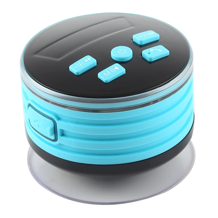 F08 Portable Speaker IPX7 Waterproof Support FM Radio High-fidelity Sound Box Bluetooth Speaker with Suction Cup & LED Light(Blue) - Waterproof Speaker by PMC Jewellery | Online Shopping South Africa | PMC Jewellery