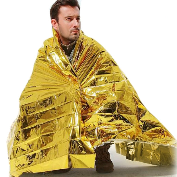 Compact Lightweight Aluminized Windproof Waterproof Emergency Blanket Body Wrap Survival Sheet for Outdoor 140 x 210cm - Emergency Tools by PMC Jewellery | Online Shopping South Africa | PMC Jewellery