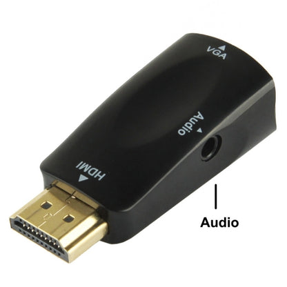 Full HD 1080P HDMI to VGA and Audio Adapter for HDTV / Monitor / Projector(Black) - Adapter by PMC Jewellery | Online Shopping South Africa | PMC Jewellery