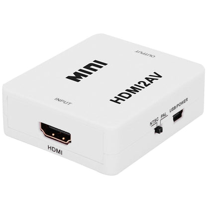 VK-126 MINI HDMI to CVBS/L+R Audio Converter Adapter (Scaler)(White) - Converter by PMC Jewellery | Online Shopping South Africa | PMC Jewellery