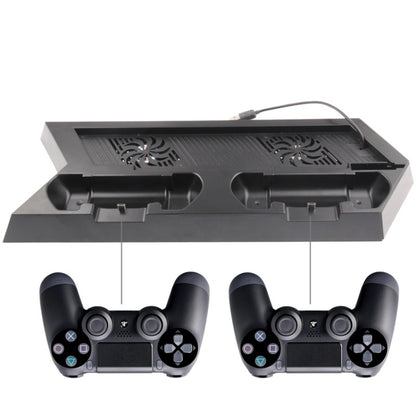 Charging Stand USB Dual Cooling Fan Controller Stand Holder Cooler for PS4 Console Cooler(Black) - Charger & Power by PMC Jewellery | Online Shopping South Africa | PMC Jewellery