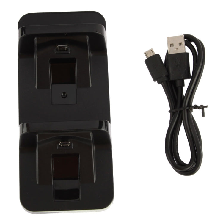 DOBE USB Dual Charger Dock Station for PS4 Wireless Controller (TP4-002)(Black) - Charger & Power by DOBE | Online Shopping South Africa | PMC TechLife
