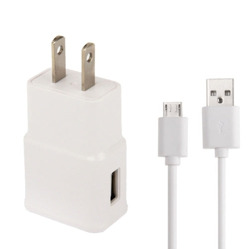Micro 5 Pin USB Sync Cable + US Plug Travel Charger(White) - free shipping - PMC TechLife - Order now!