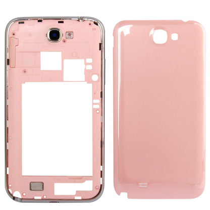 For Galaxy Note II / N7100 Original Full Housing Chassis with Back Cover + Volume Button (Pink) - Back Cover by PMC Jewellery | Online Shopping South Africa | PMC Jewellery