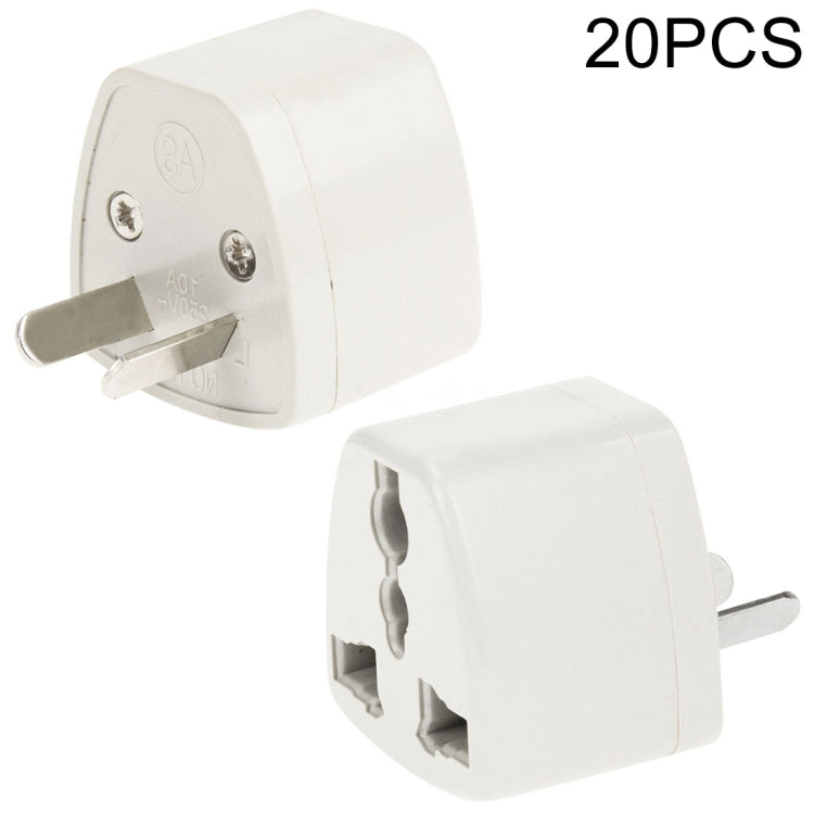 20 PCS Plug Adapter, Travel Power Adaptor with AU Socket Plug - Plug Adaptor by PMC TechLife | Online Shopping South Africa | PMC TechLife