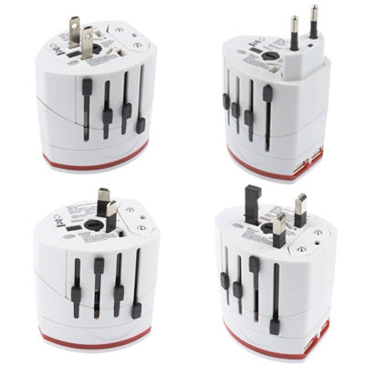 Plug Adapter, World Travel Adapter 2 & USB Charger - International Plug Adaptor by PMC TechLife | Online Shopping South Africa | PMC TechLife