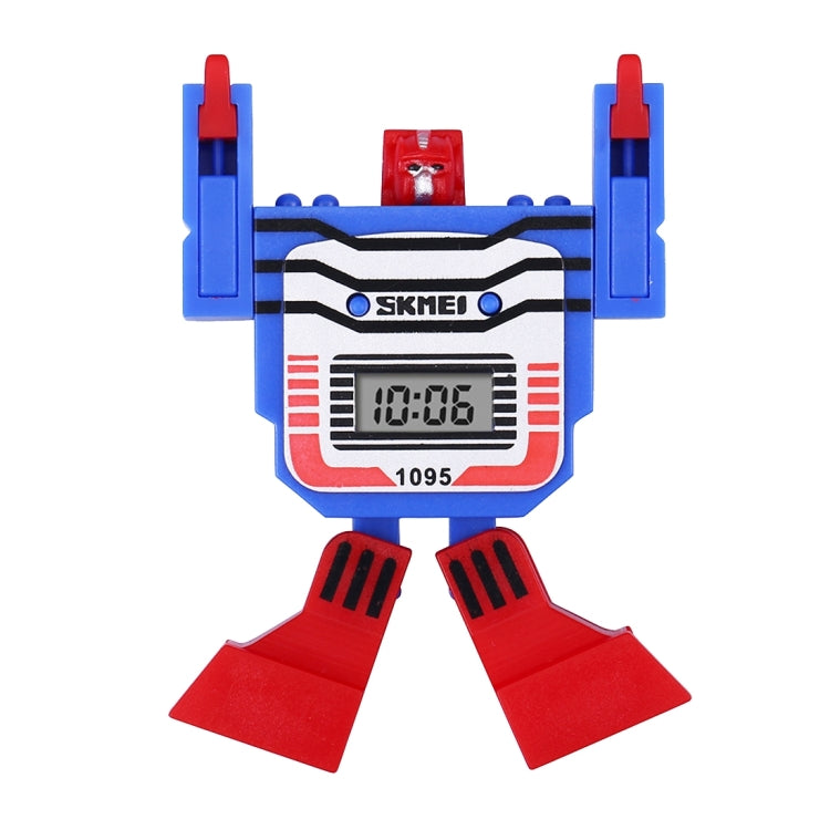 SKMEI Transformation Toy Shape Changing Removable Dial Digital Movement Children Watch with PU Plastic Cement Band(Dark Blue) - Cartoon Watches by SKMEI | Online Shopping South Africa | PMC Jewellery | Buy Now Pay Later Mobicred