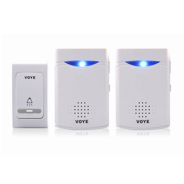 VOYE V006B2 Wireless Remote Control Chime Door Bell with Double-Receiver(White) - free shipping - PMC TechLife - Order now!
