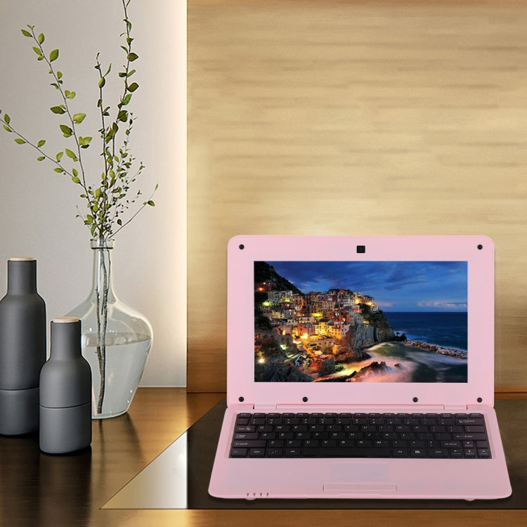 10.1 inch Notebook PC, 1GB+8GB, Android 6.0 A33 Dual-Core ARM Cortex-A9 up to 1.5GHz, WiFi, SD Card, U Disk(Pink) - Android OS by PMC Jewellery | Online Shopping South Africa | PMC Jewellery