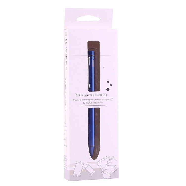 Universal Rechargeable Capacitive Touch Screen Stylus Pen with 2.3mm Superfine Metal Nib, For iPhone, iPad, Samsung, and Other Capacitive Touch Screen Smartphones or Tablet PC(Blue) - Stylus Pen by PMC Jewellery | Online Shopping South Africa | PMC Jewellery