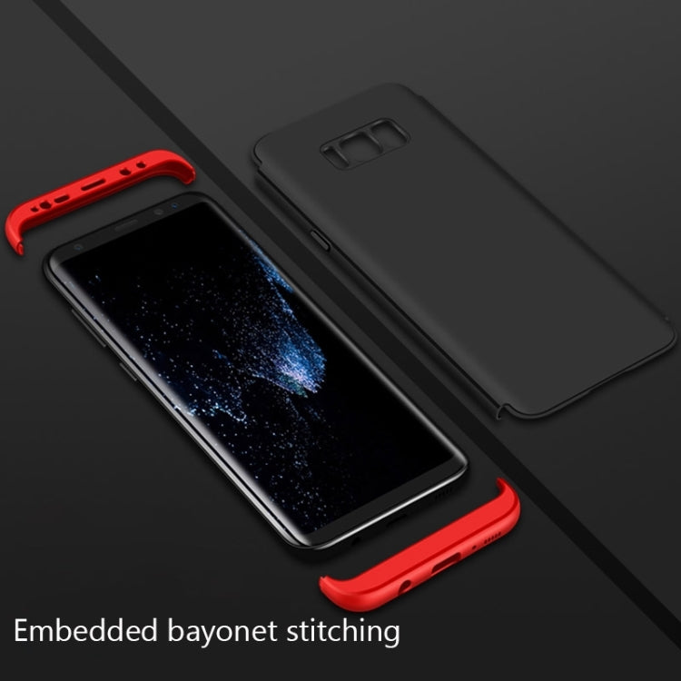 GKK for Galaxy S8 PC Three - paragraph Shield 360 Degrees Full Coverage Protective Case Back Cover(Red) - Galaxy Phone Cases by GKK | Online Shopping South Africa | PMC TechLife | Buy Now Pay Later Mobicred