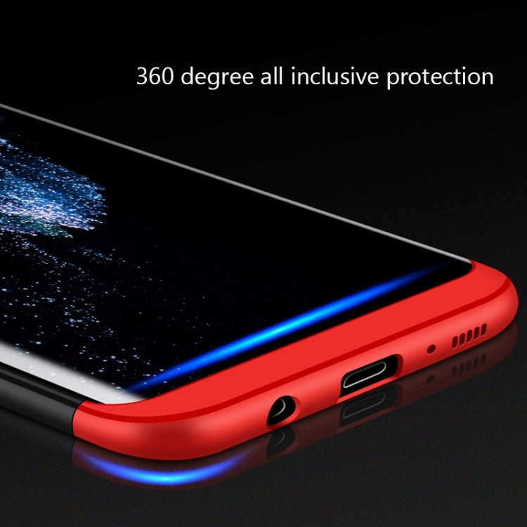 GKK for Galaxy S8 PC Three - paragraph Shield 360 Degrees Full Coverage Protective Case Back Cover(Red) - Galaxy Phone Cases by GKK | Online Shopping South Africa | PMC TechLife | Buy Now Pay Later Mobicred