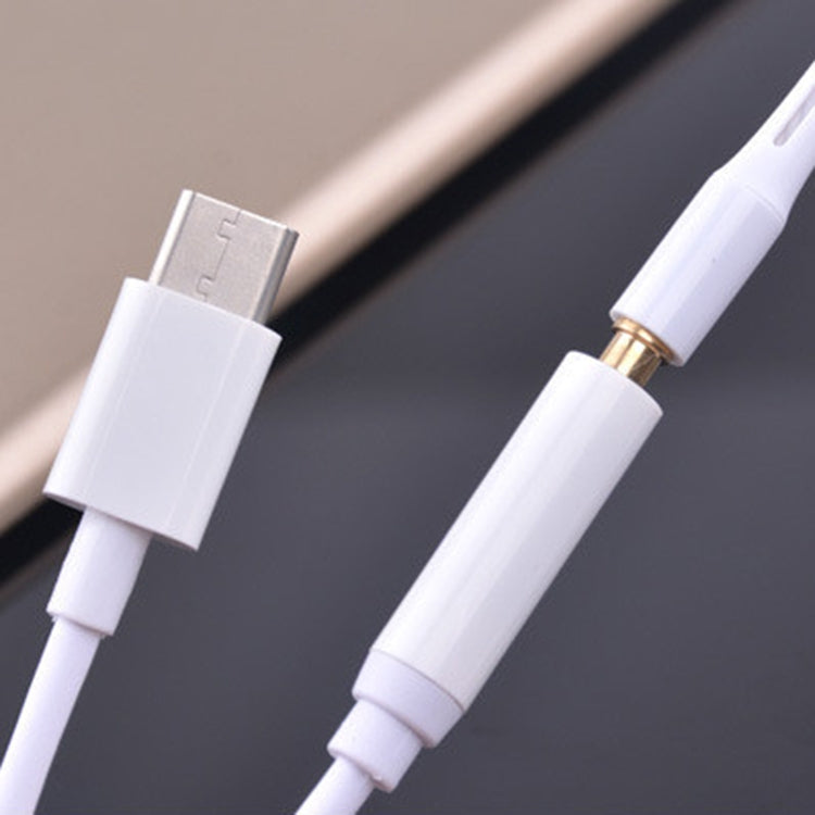 12.5cm USB-C / Type-C Male to 3.5mm Audio Female Adapter Converter(White) - free shipping - PMC TechLife - Order now!