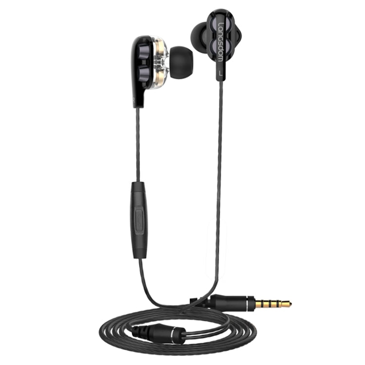 Langsdom Double Moving Coil with Wheat Headset(Black) - Bluetooth Earphone by Langsdom | Online Shopping South Africa | PMC TechLife | Buy Now Pay Later Mobicred