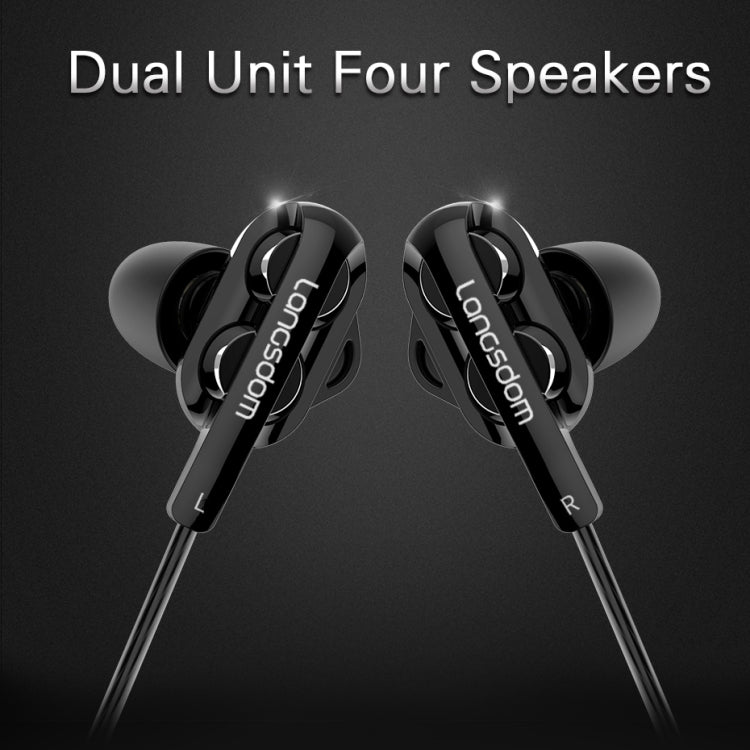 Langsdom Double Moving Coil with Wheat Headset(Black) - Bluetooth Earphone by Langsdom | Online Shopping South Africa | PMC TechLife | Buy Now Pay Later Mobicred