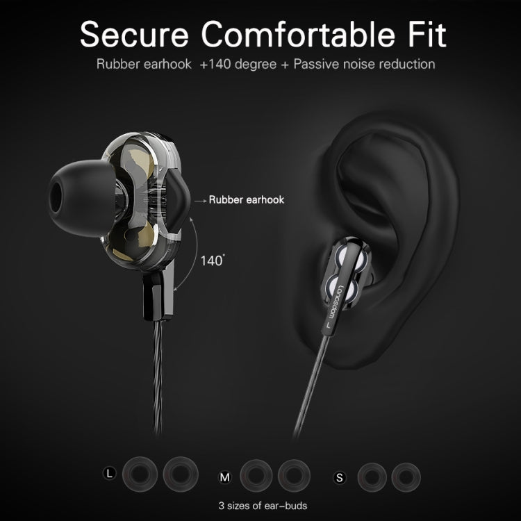 Langsdom Double Moving Coil with Wheat Headset(Black) - Bluetooth Earphone by Langsdom | Online Shopping South Africa | PMC TechLife | Buy Now Pay Later Mobicred