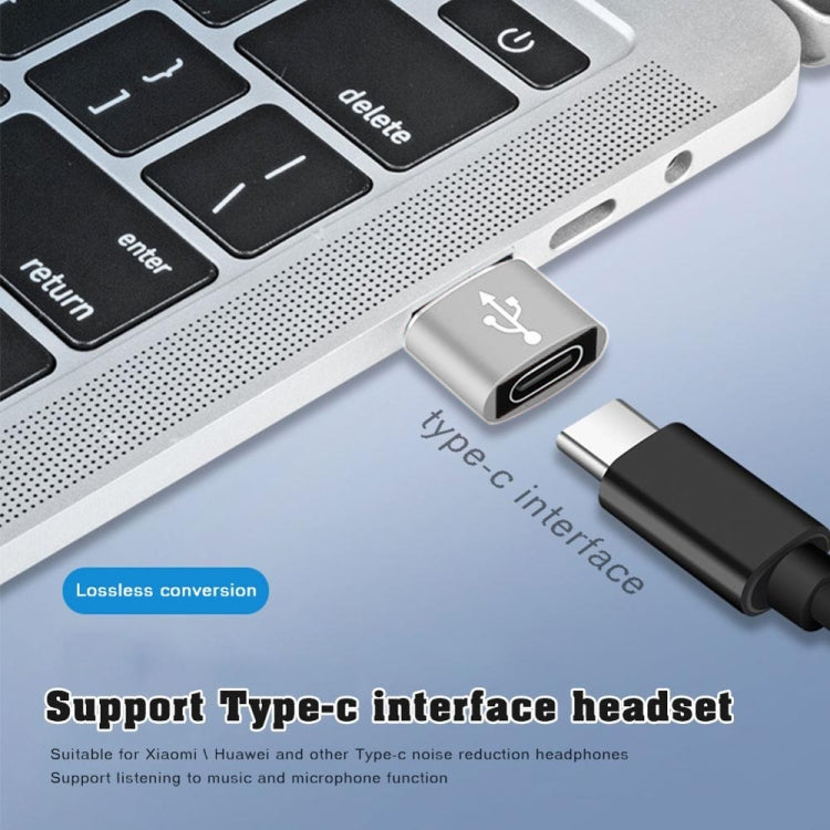 USB-C / Type-C Female to USB 2.0 Male Aluminum Alloy Adapter, Support Charging & Transmission(Silver) - free shipping - PMC TechLife - Order now!