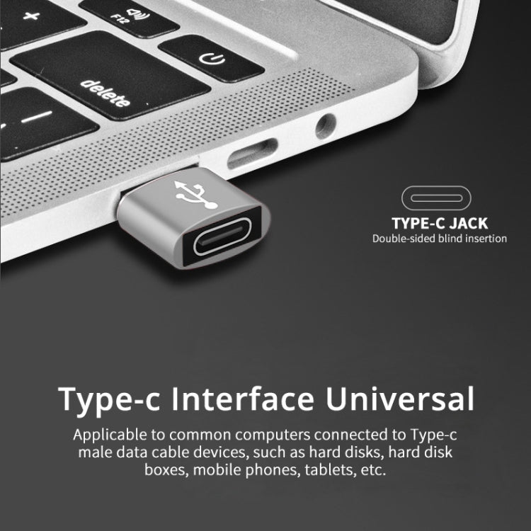 USB-C / Type-C Female to USB 2.0 Male Aluminum Alloy Adapter, Support Charging & Transmission(Silver) - free shipping - PMC TechLife - Order now!