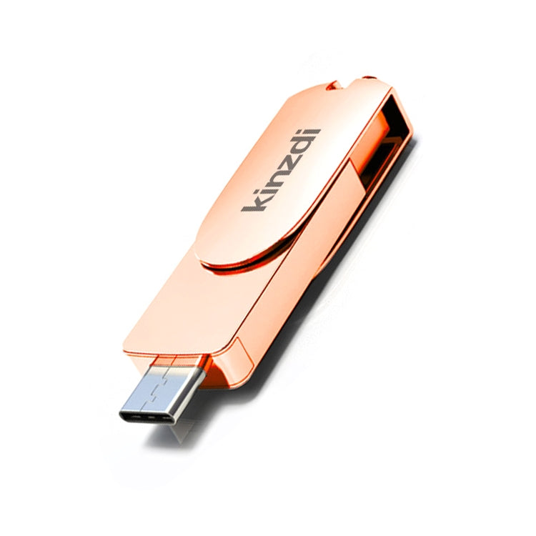 Kinzdi 32GB USB 3.0 + Type-C 3.0 Interface Metal Twister Flash Disk V11 (Rose Gold) - USB Flash Drives by Kinzdi | Online Shopping South Africa | PMC Jewellery | Buy Now Pay Later Mobicred