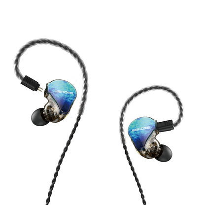 WK Y25 Amber Bluetooth + 3.5mm Elbow Plug Dual-purpose Ear-mounted Wired Earphone (Blue) - In Ear Wired Earphone by WK | Online Shopping South Africa | PMC Jewellery