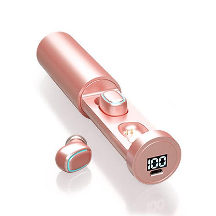 C1 Bluetooth 5.0 TWS Circular Chimney Touch Digital Display True Wireless Bluetooth Earphone with Charging Box(Pink) - TWS Earphone by PMC Jewellery | Online Shopping South Africa | PMC Jewellery