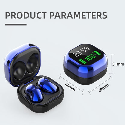 S6 Plus Bluetooth 5.0 TWS Touch Digital Display Mini Clock True Wireless Bluetooth Earphone with Charging Box(Blue) - TWS Earphone by PMC Jewellery | Online Shopping South Africa | PMC Jewellery