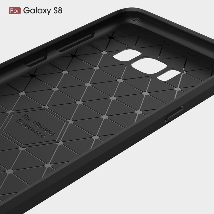 For Galaxy S8 Brushed Carbon Fiber Texture Shockproof TPU Protective Cover Case (Red) - free shipping - PMC TechLife - Order now!