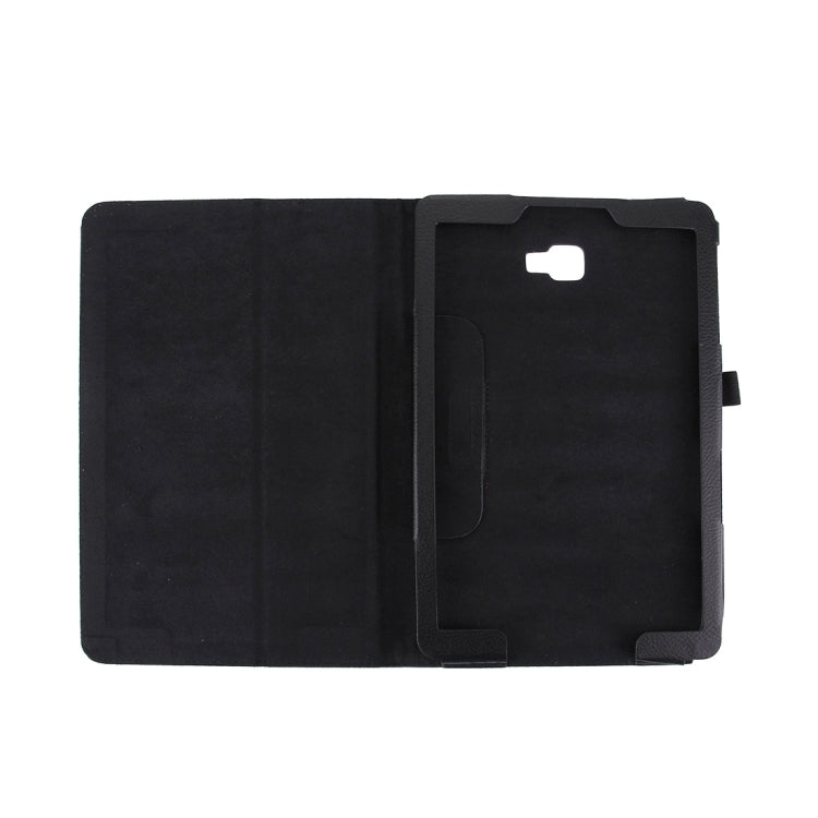 For Galaxy Tab A 10.1 (2016) / P585 Litchi Texture Horizontal Flip Leather Case with Holder(Black) - Tab A 10.1 by PMC Jewellery | Online Shopping South Africa | PMC Jewellery | Buy Now Pay Later Mobicred