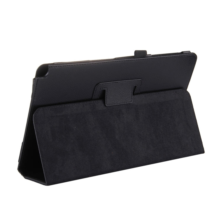 For Galaxy Tab A 10.1 (2016) / P585 Litchi Texture Horizontal Flip Leather Case with Holder(Black) - Tab A 10.1 by PMC Jewellery | Online Shopping South Africa | PMC Jewellery | Buy Now Pay Later Mobicred