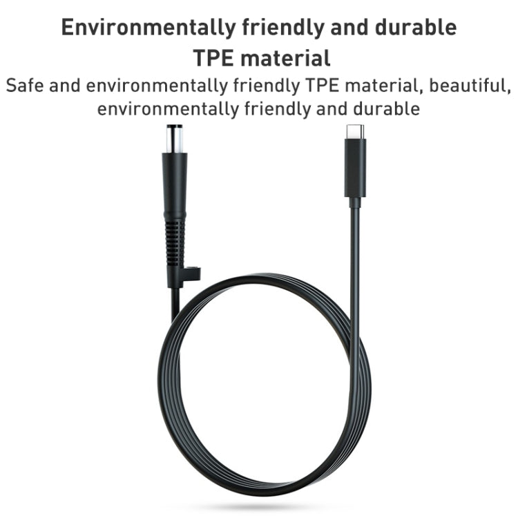 USB-C / Type-C to 7.4 x 0.6mm Laptop Power Charging Cable, Cable Length: about 1.5m(Black) - For HP by PMC TechLife | Online Shopping South Africa | PMC TechLife