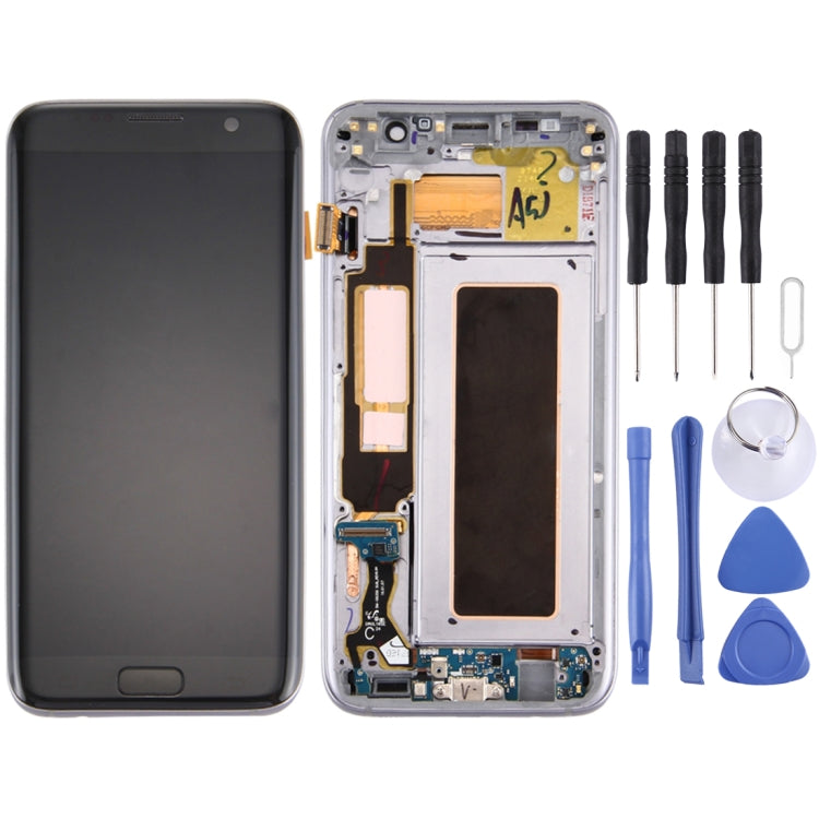 for Galaxy S7 Edge / G935A Digitizer Full Assembly with Frame & Charging Port Board & Volume Button & Power Button (Black) - LCD Screen by PMC Jewellery | Online Shopping South Africa | PMC Jewellery