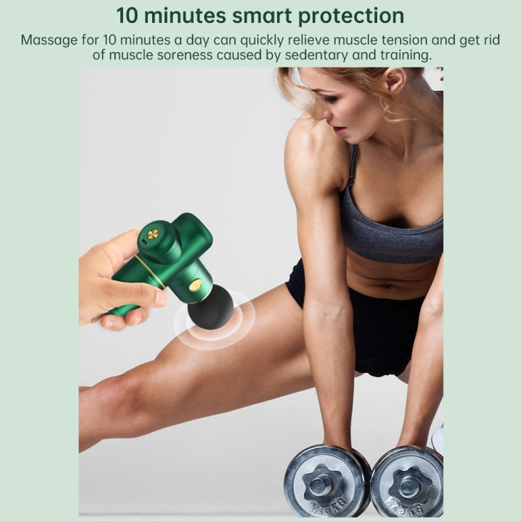 WK WT-FG02 Portable Sports Massage Muscle Gun with 4 Massage Heads (Green) - Massage gun & Accessories by WK | Online Shopping South Africa | PMC Jewellery | Buy Now Pay Later Mobicred