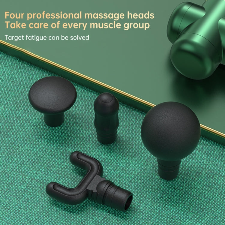 WK WT-FG02 Portable Sports Massage Muscle Gun with 4 Massage Heads (Green) - Massage gun & Accessories by WK | Online Shopping South Africa | PMC Jewellery | Buy Now Pay Later Mobicred