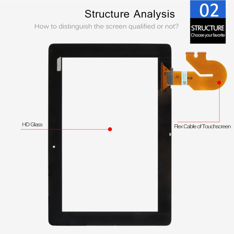 Touch Panel Digitizer for ASUS Pad MeMO FHD 10 / ME301 / ME302 / ME302C / ME302KL / K005 / 5449N / K00A(Black) - Touch Panel by PMC Jewellery | Online Shopping South Africa | PMC Jewellery