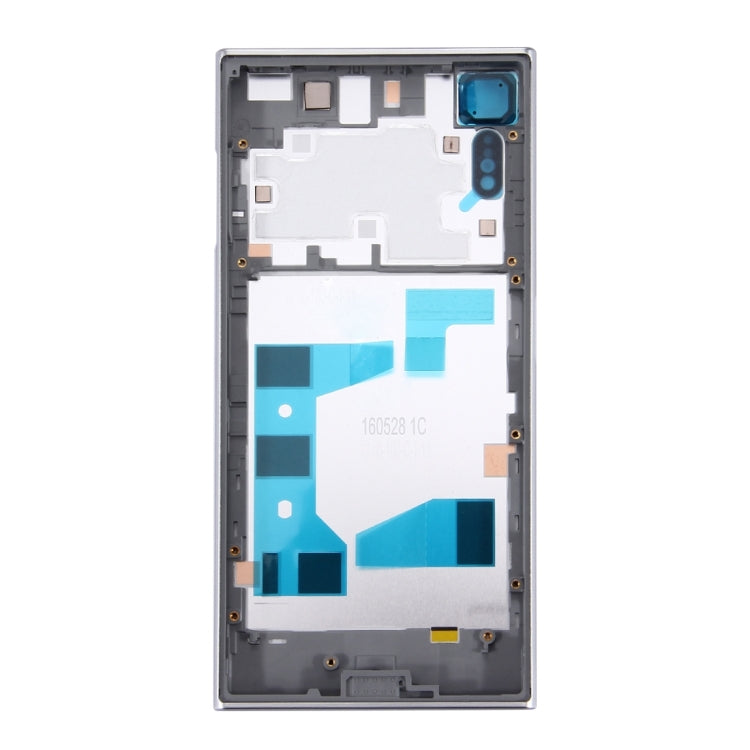 Back Battery Cover + Back Battery Bottom Cover + Middle Frame for Sony Xperia XZ(Silver) - Back Cover by PMC TechLife | Online Shopping South Africa | PMC TechLife