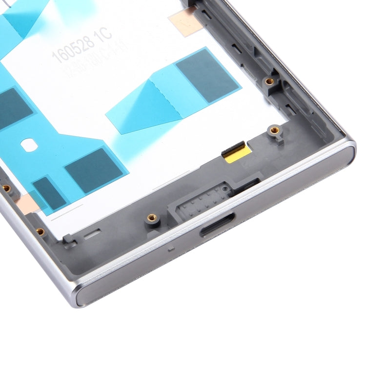 Back Battery Cover + Back Battery Bottom Cover + Middle Frame for Sony Xperia XZ(Silver) - Back Cover by PMC TechLife | Online Shopping South Africa | PMC TechLife