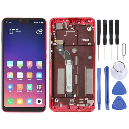 TFT LCD Screen for Xiaomi Mi 8 Lite Digitizer Full Assembly with Frame(Red) - LCD Screen by PMC Jewellery | Online Shopping South Africa | PMC Jewellery