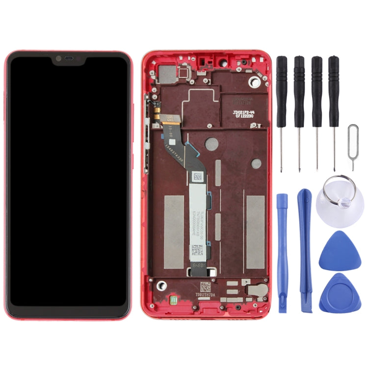 TFT LCD Screen for Xiaomi Mi 8 Lite Digitizer Full Assembly with Frame(Red) - LCD Screen by PMC Jewellery | Online Shopping South Africa | PMC Jewellery