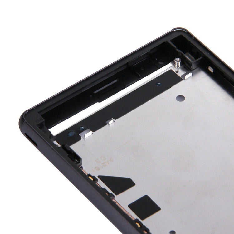 Single SIM Front Housing LCD Frame Bezel for Sony Xperia Z3(Black) - Frame Bezel Plate by PMC Jewellery | Online Shopping South Africa | PMC Jewellery