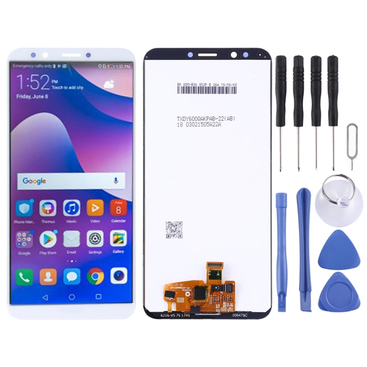 OEM LCD Screen for Huawei Y7 Prime (2018) with Digitizer Full Assembly (White) - LCD Screen by PMC Jewellery | Online Shopping South Africa | PMC Jewellery