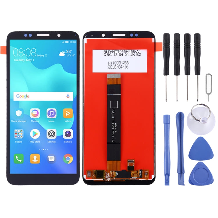 OEM LCD Screen for Huawei Y5 Prime (2018) with Digitizer Full Assembly (Black) - free shipping - PMC TechLife - Order now!