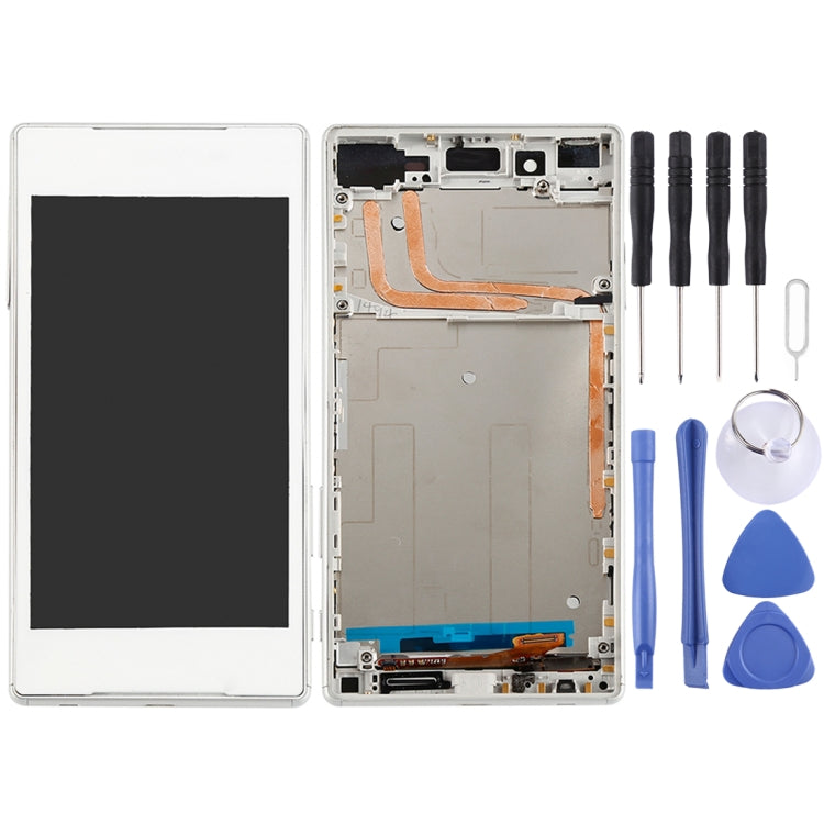 OEM LCD Screen for Sony Xperia Z5 Digitizer Full Assembly with Frame(White) - free shipping - PMC TechLife - Order now!