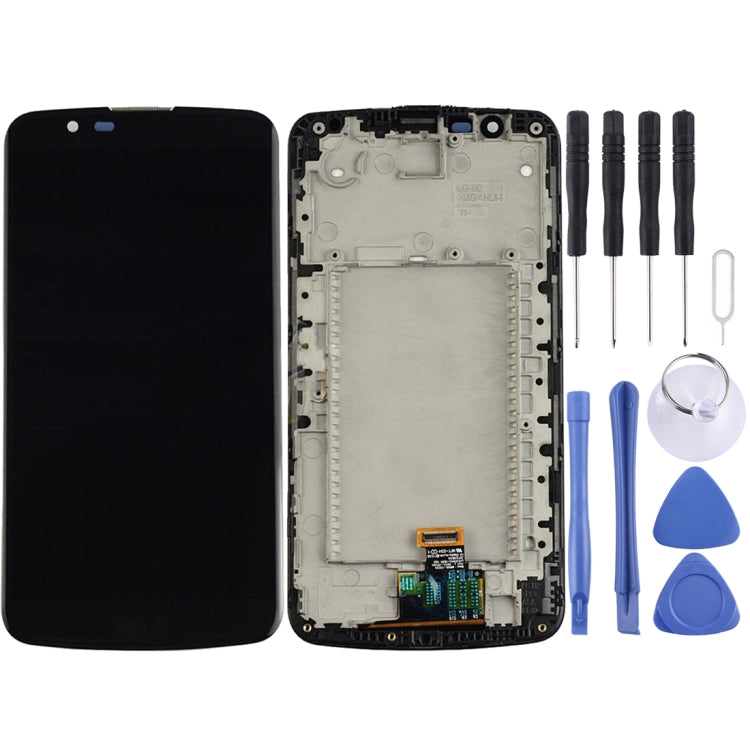 TFT LCD Screen for LG K10 Digitizer Full Assembly with Frame (Black) - free shipping - PMC TechLife - Order now!