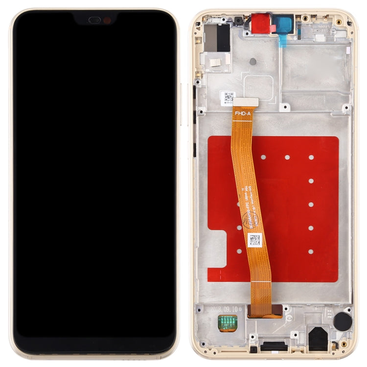 LCD Screen and Digitizer Full Assembly with Frame for Huawei P20 Lite / Nova 3e(Gold) - free shipping - PMC TechLife - Order now!