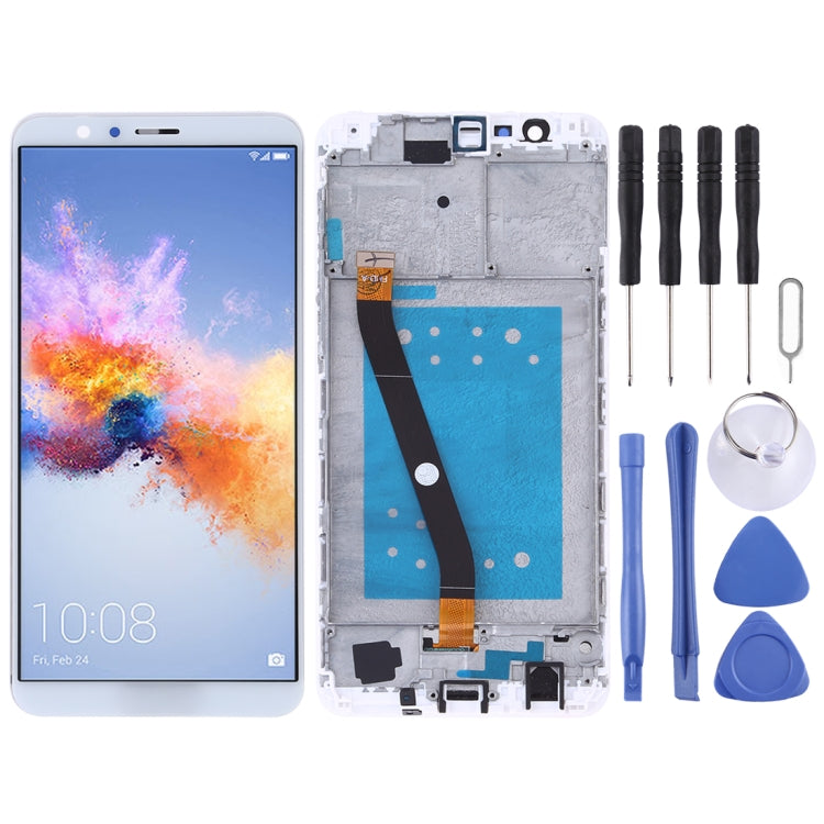 OEM LCD Screen for Huawei Honor 7X Digitizer Full Assembly with Frame (White) - free shipping - PMC TechLife - Order now!