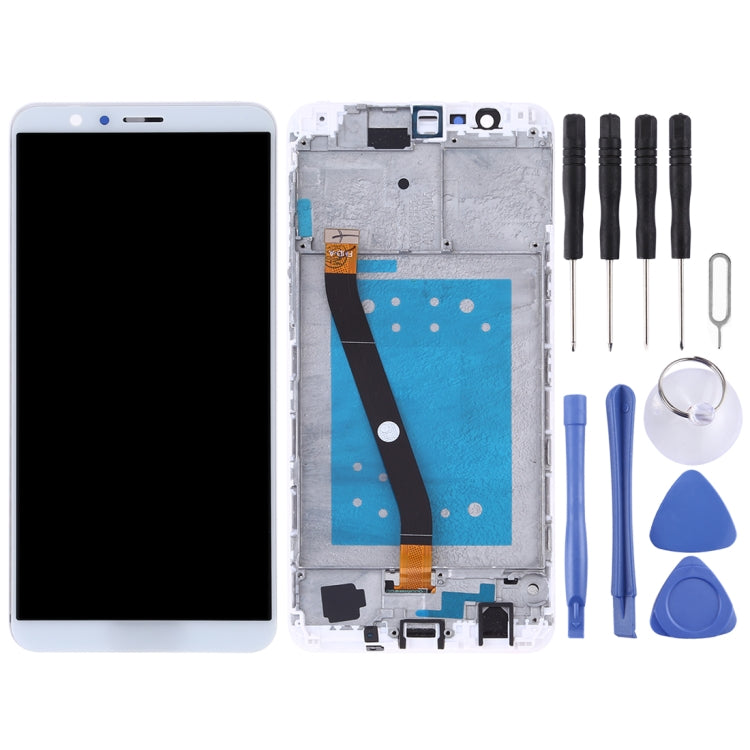 OEM LCD Screen for Huawei Honor 7X Digitizer Full Assembly with Frame (White) - free shipping - PMC TechLife - Order now!