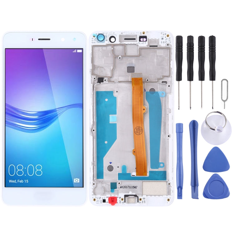 OEM LCD Screen for Huawei Y5 (2017) Digitizer Full Assembly with Frame (White) - free shipping - PMC TechLife - Order now!