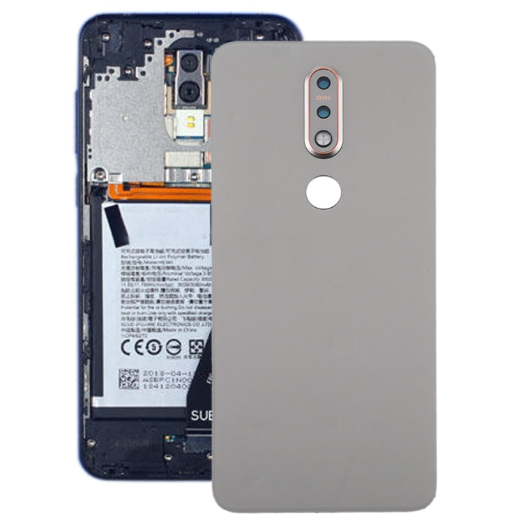 Battery Back Cover for Nokia 7.1(Silver) - Back Cover by PMC TechLife | Online Shopping South Africa | PMC TechLife